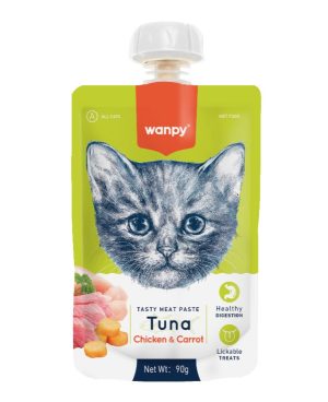 Wanpy Tuna, Chicken & Carrot 90g - poslastica za mačke