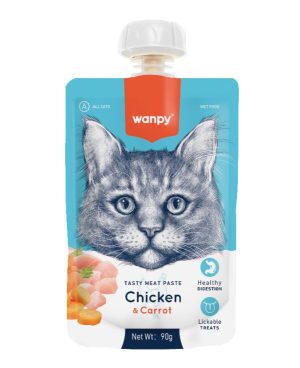 Wanpy Chicken & Carrot 90g - poslastica za mačke