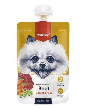 Wanpy Beef, Carrot & Pea 90g - poslastica za pse